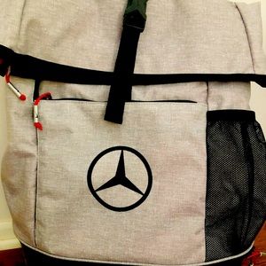Nike/Mercedes huge backpack. Grey with black/red